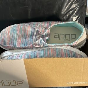 Like new pair of Hey Dude Wendy Sox size 11 - sunset pink color